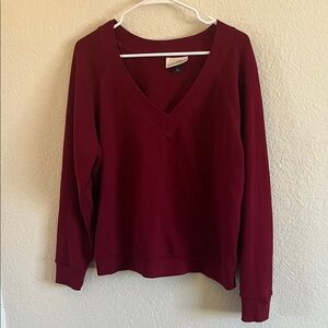 Universal Thread Deep Red V-Neck Sweater